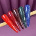 NAILSOFTHENIGHT Spritz - czerwony lakier hybrydowy z odblaskową drobinką, 10 ml